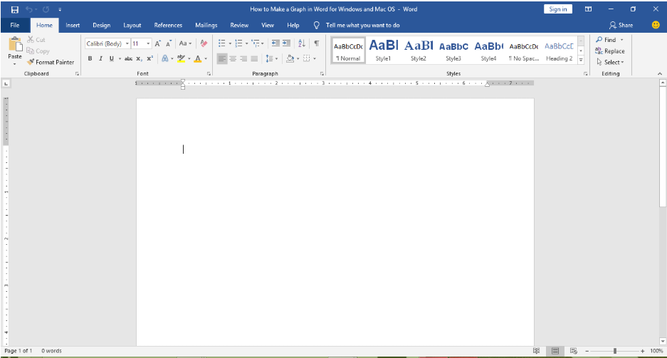 word for mac start with blank document